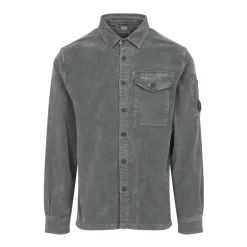 Heren C.P. Company LS Corduroy Shirt 921 GUNMETAL