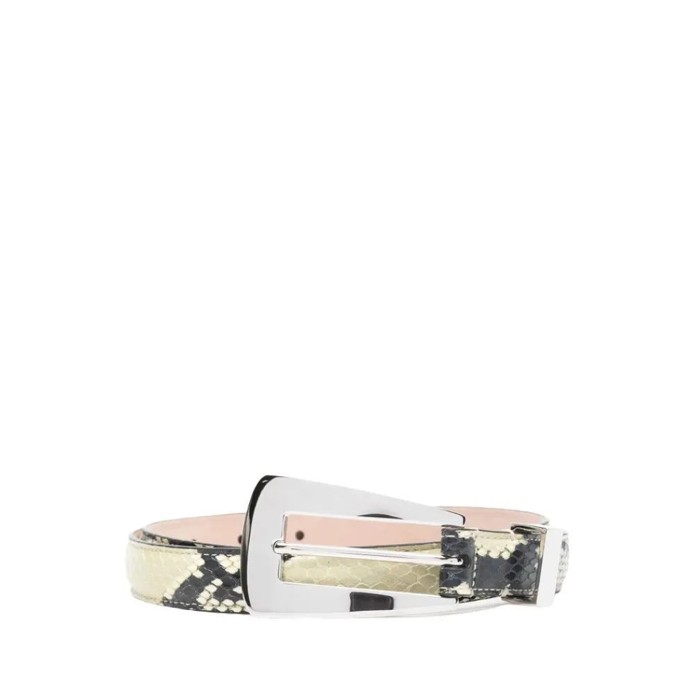DAMES Khaite Lucca Embossed Python Belt