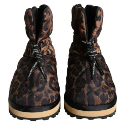 Heren Dolce & Gabbana Snowboots^Luipaard Enkellaarzen Gewatteerde Schoenen