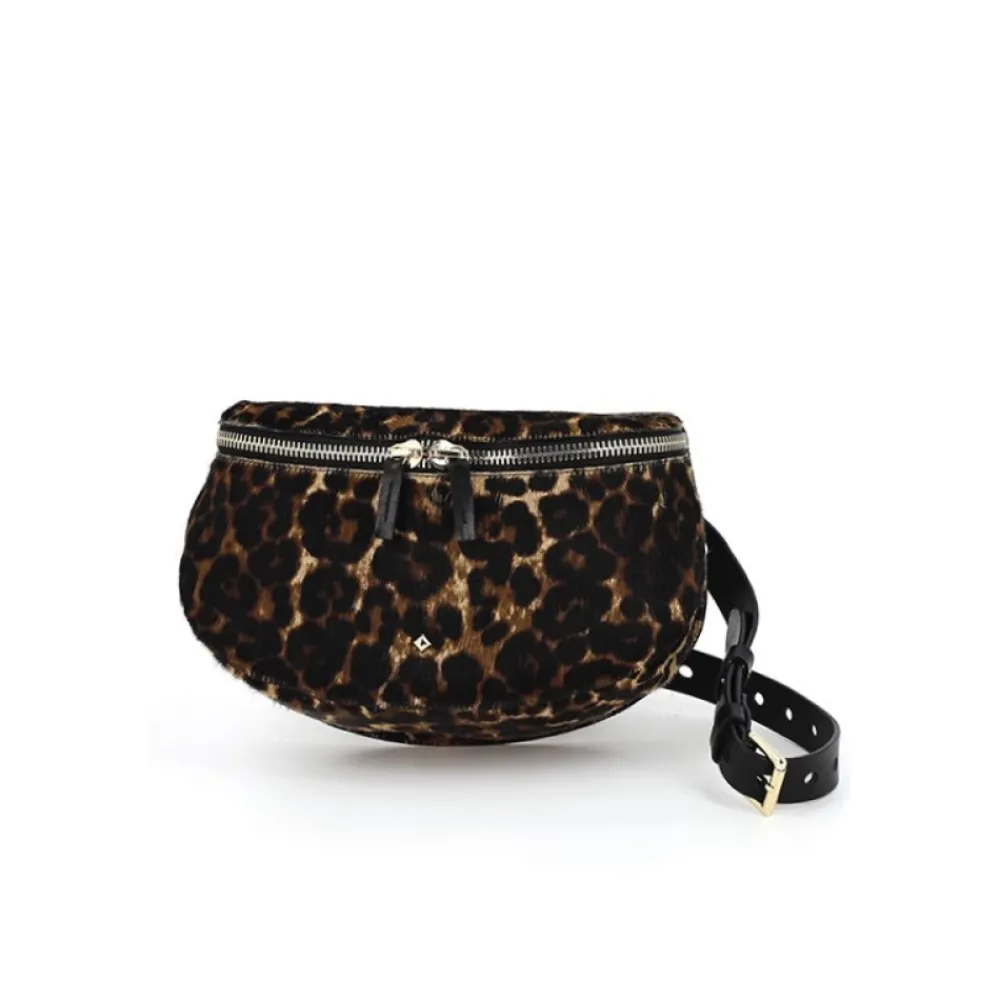 DAMES HERBERT Frère Soeur Heuptassen^Luipaardprint Leren Heuptas