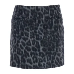 DAMES Federica Tosi Rokken^Luipaardprint Wollen Minirok