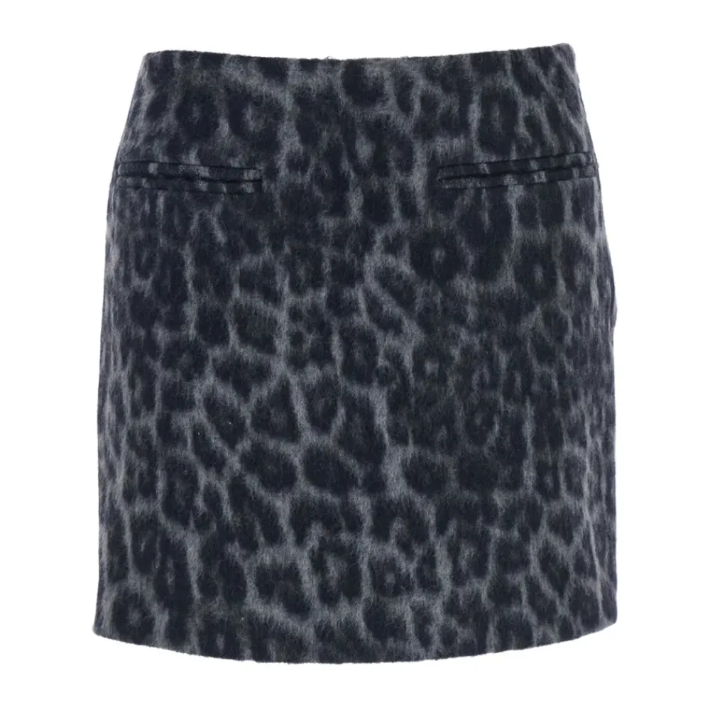 DAMES Federica Tosi Rokken^Luipaardprint Wollen Minirok