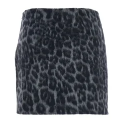 DAMES Federica Tosi Rokken^Luipaardprint Wollen Minirok