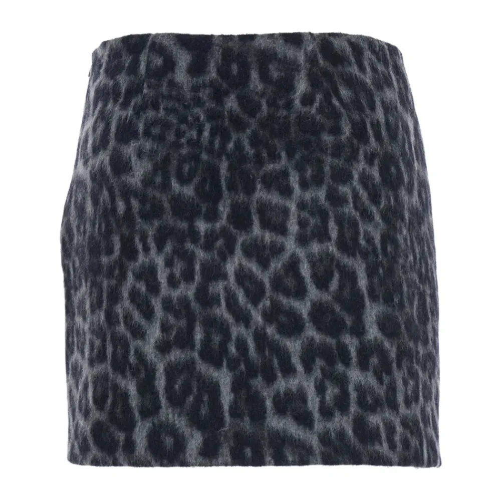 DAMES Federica Tosi Rokken^Luipaardprint Wollen Minirok