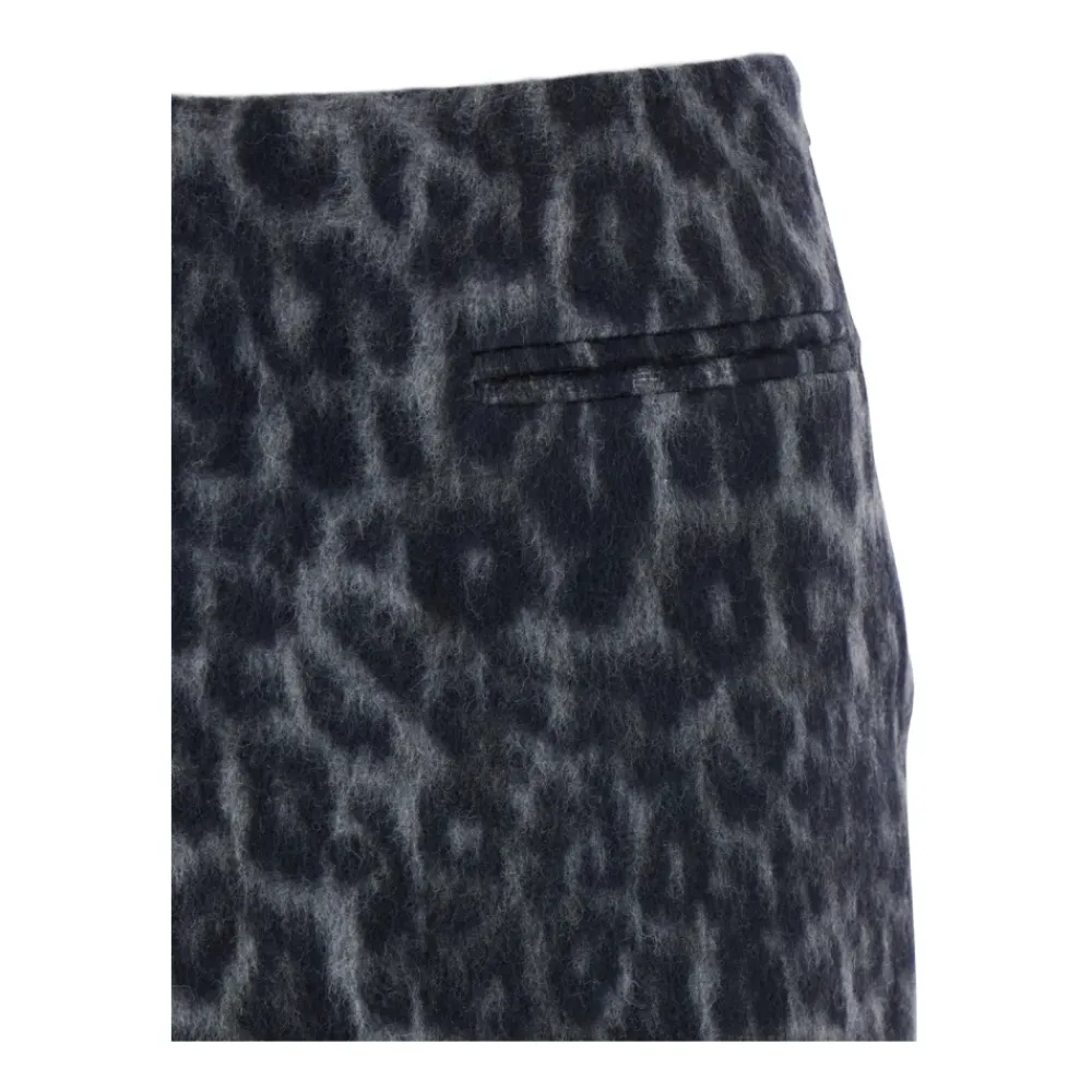 DAMES Federica Tosi Rokken^Luipaardprint Wollen Minirok