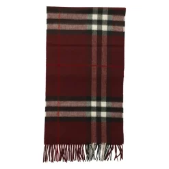 Heren Burberry Sjaals^Luxe Bordeaux Cashmere Sjaal