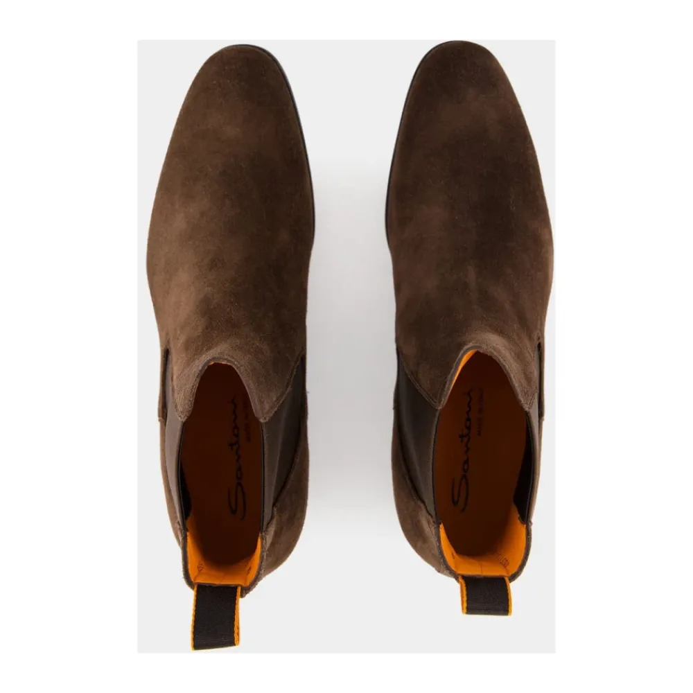 Heren Santoni Laarzen^Luxe e Suède Chelsea Laarzen