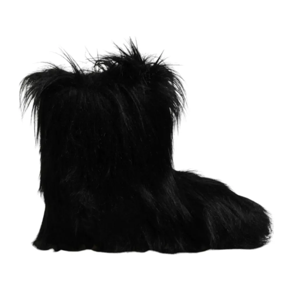 Heren Dolce & Gabbana Snowboots^Luxe Faux Fur Mid-Calf Laarzen