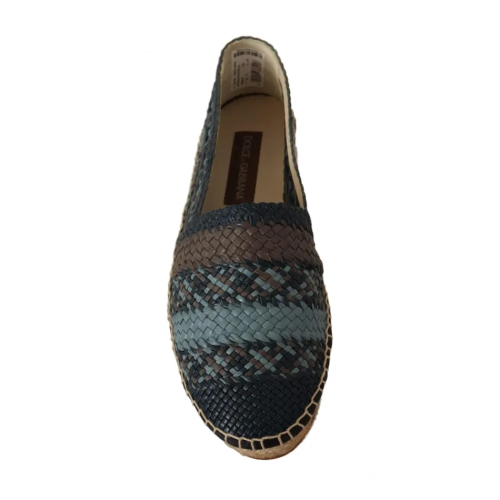 Heren Dolce & Gabbana Luxe geweven leren espadrilles