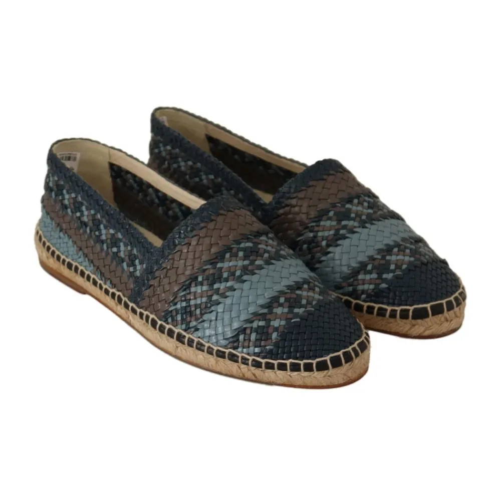 Heren Dolce & Gabbana Luxe geweven leren espadrilles