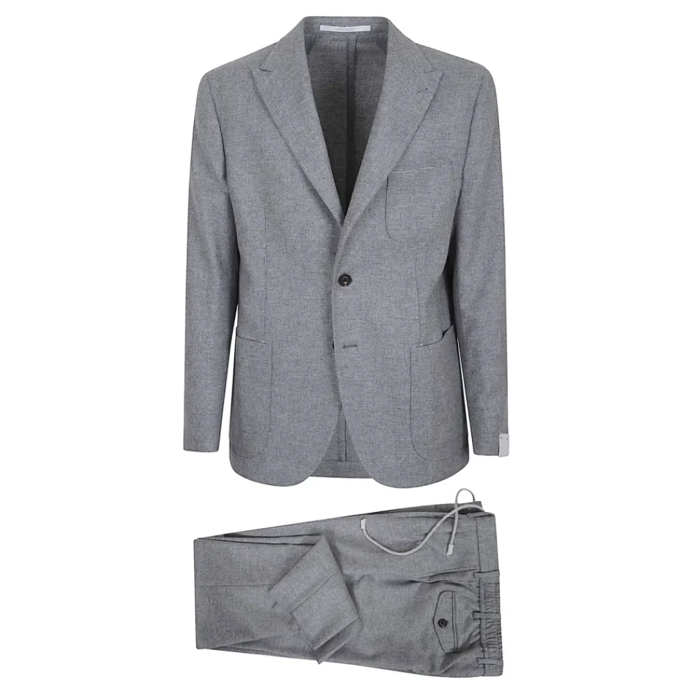 Heren Eleventy Kostuums^Luxe Grijze Blazer AW25