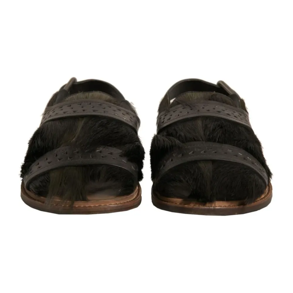 Heren Dolce & Gabbana Luxe Haar Kalfs Sandalen Model