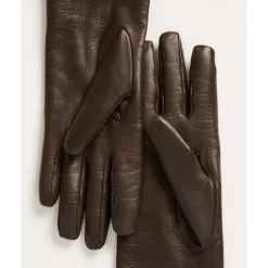 DAMES Kiton Luxe Leren Cashmere Handschoenen