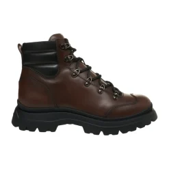 Heren Hogan Laarzen^Luxe Leren Enkellaarzen Marrone