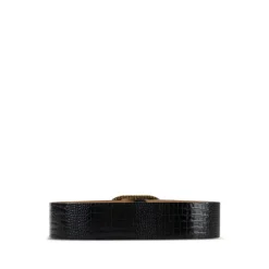 DAMES Elisabetta Franchi Riemen^Luxe Leren Riem Nero