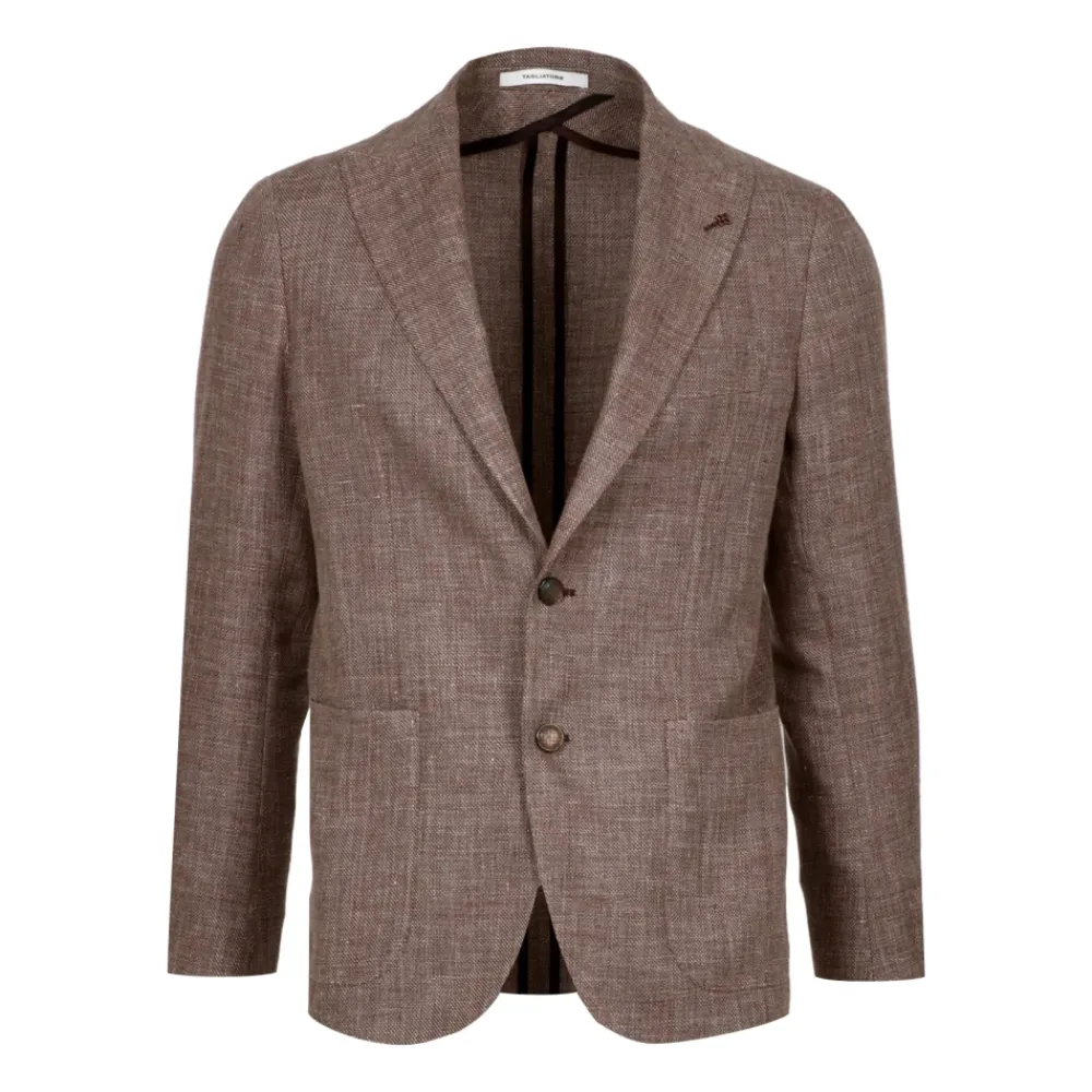 Heren Tagliatore Kostuums^Luxe Linnen en Wol Blend Blazer