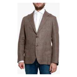 Heren Tagliatore Kostuums^Luxe Linnen en Wol Blend Blazer