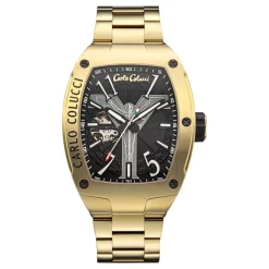 Heren Carlo Colucci Horloges^Luxe Roestvrijstalen Horloge met Vouwsluiting