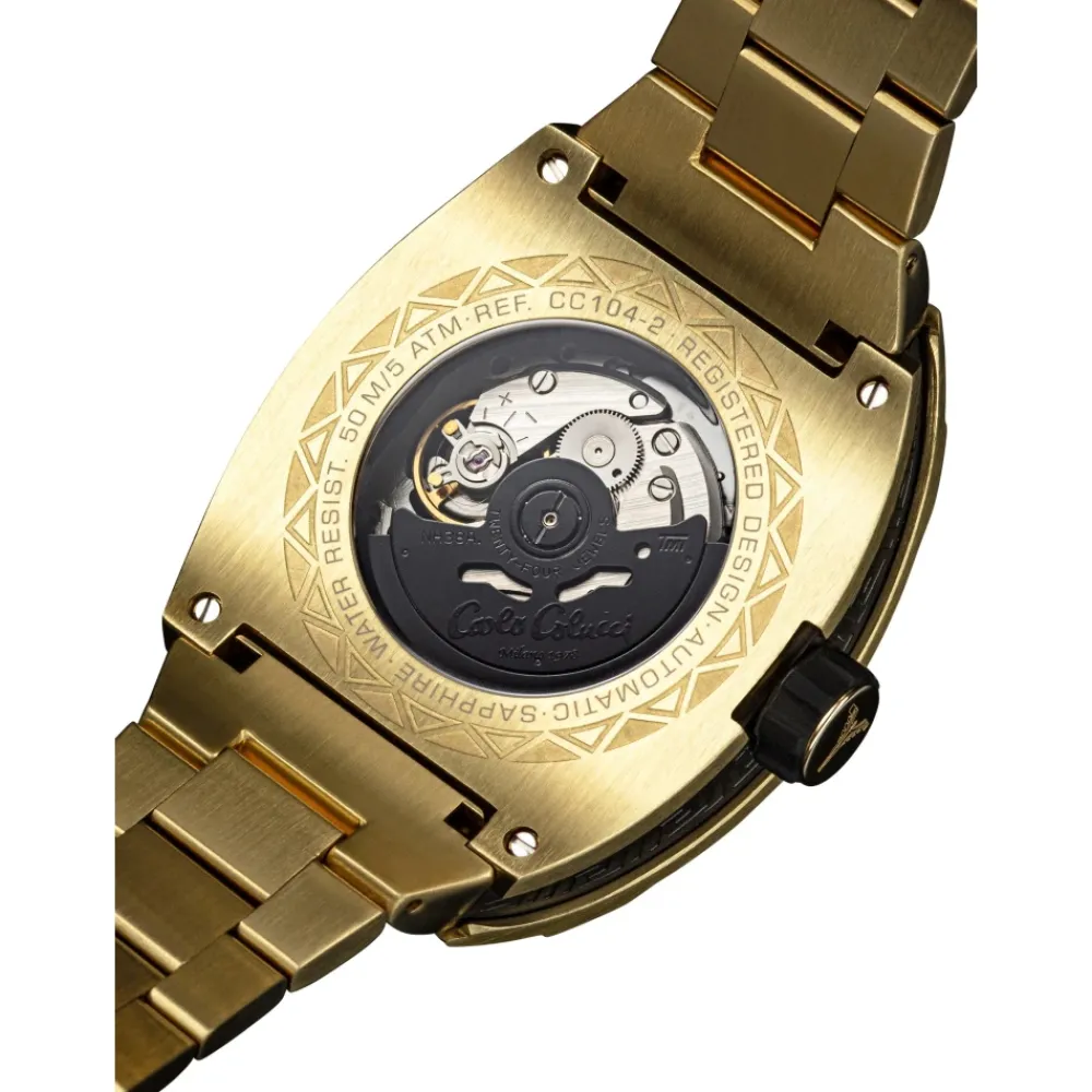 Heren Carlo Colucci Horloges^Luxe Roestvrijstalen Horloge met Vouwsluiting