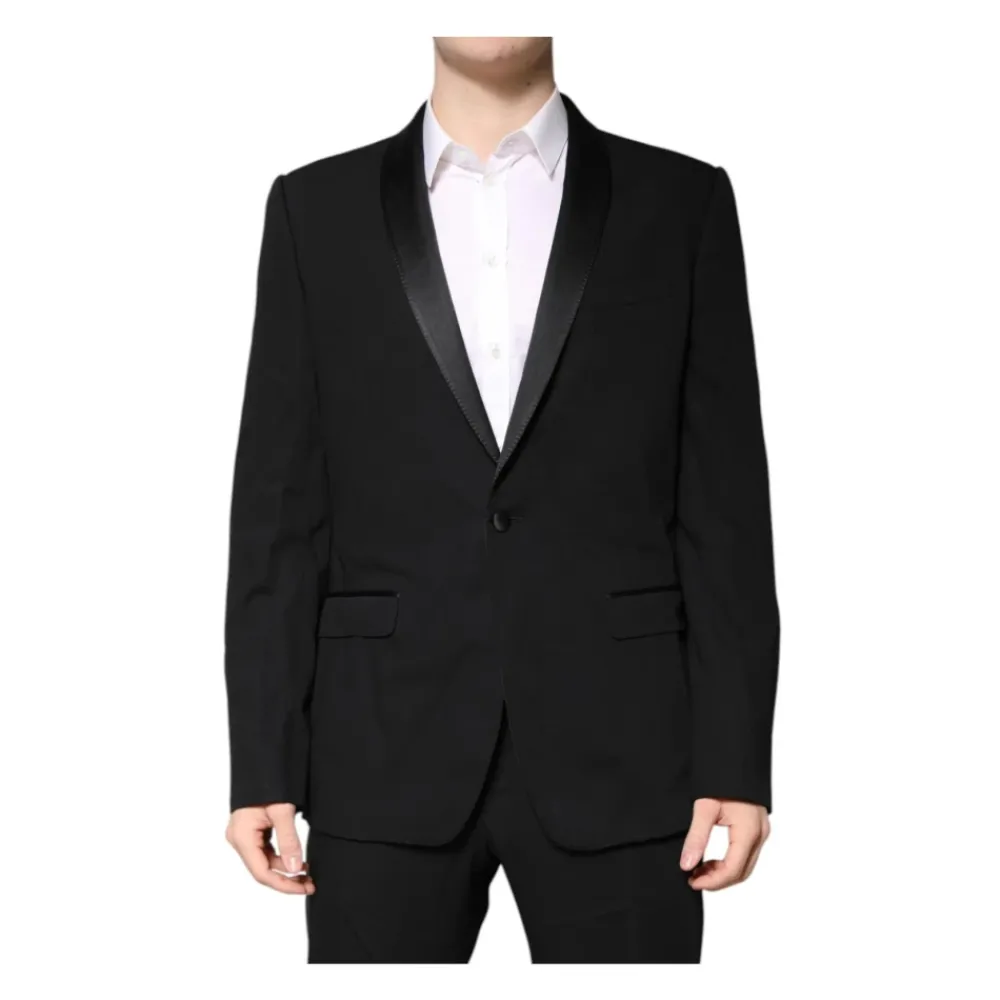 Heren Dolce & Gabbana Luxe Wollen Pak met Zijden Voering