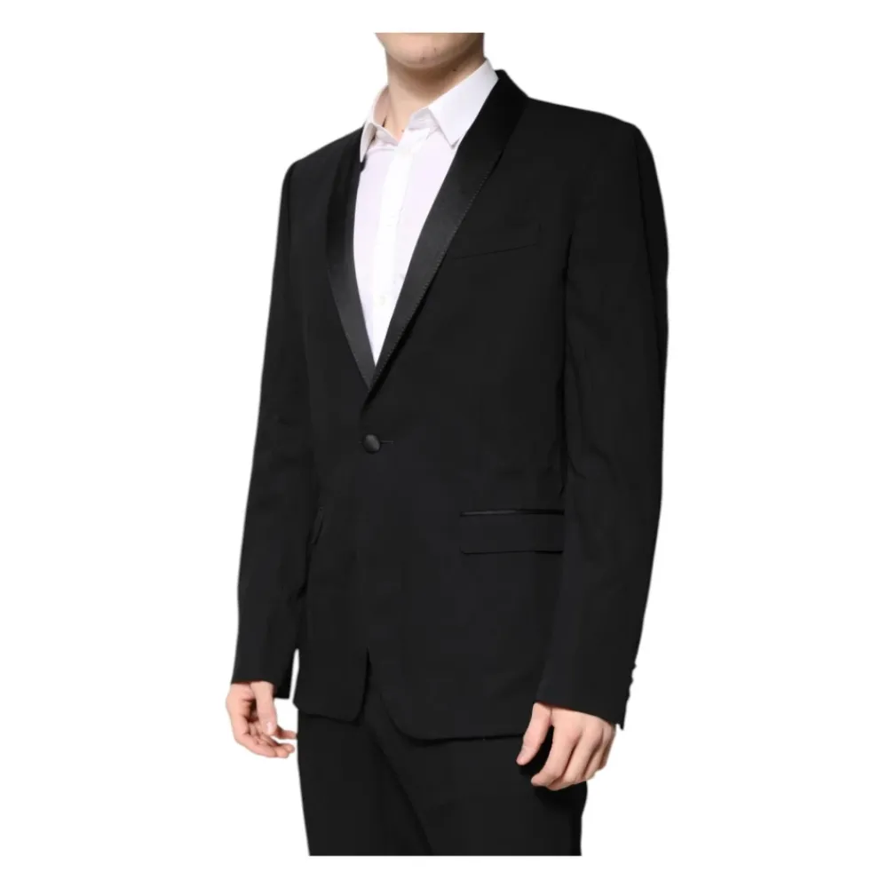 Heren Dolce & Gabbana Luxe Wollen Pak met Zijden Voering