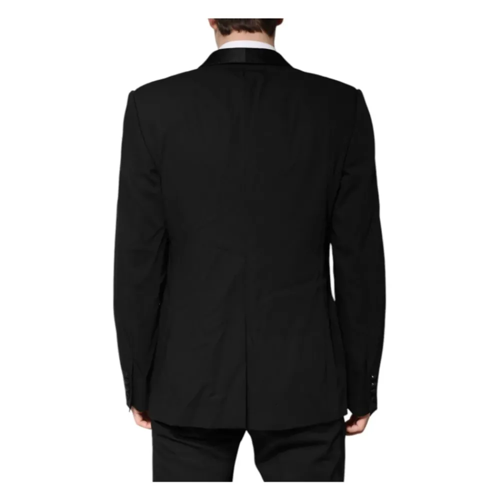 Heren Dolce & Gabbana Luxe Wollen Pak met Zijden Voering