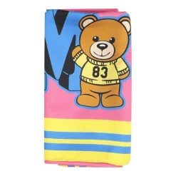 Moschino Luxe Zijden Sjaal met Teddy Bear Print