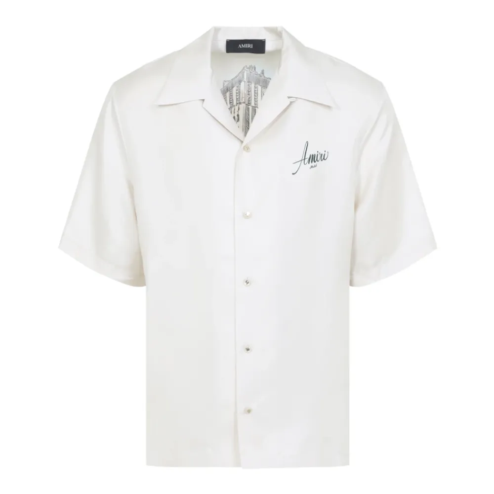 Heren Amiri Overhemden^Luxe Zijden Overhemd