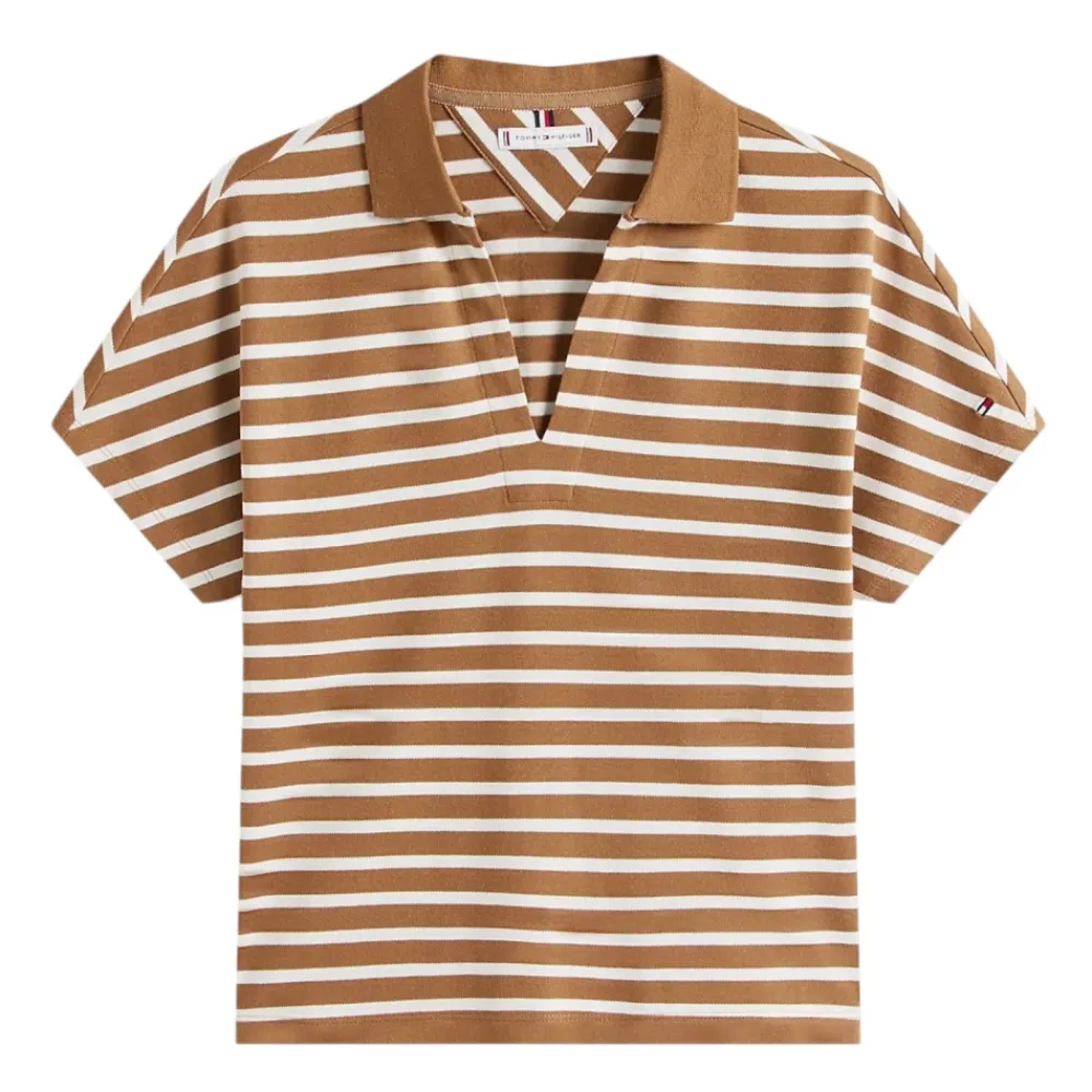 DAMES Tommy Hilfiger Shirts^Lyocell Tipping Open Polo T-Shirt