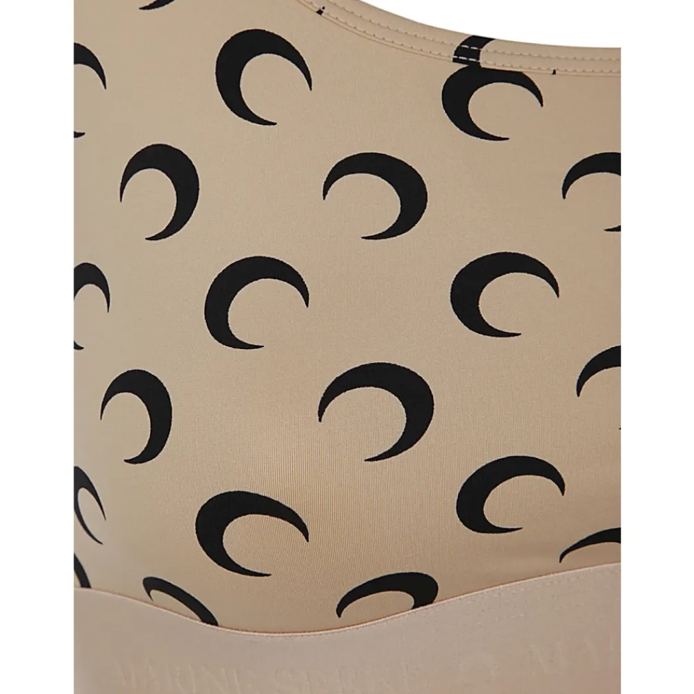 Marine Serre Sport Bh'S & Ondergoed|Sportshirts^Maan Gedrukte Jersey Sport BH