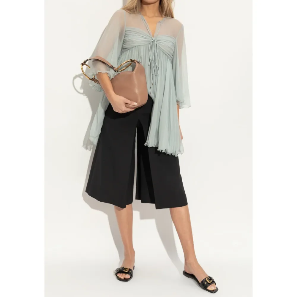 DAMES Chloé Mae sandalen met geknoopte bandjes van leer