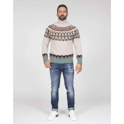 Heren Dondup Truien & Vesten^Maglia dolcevita regular in lana jacquard