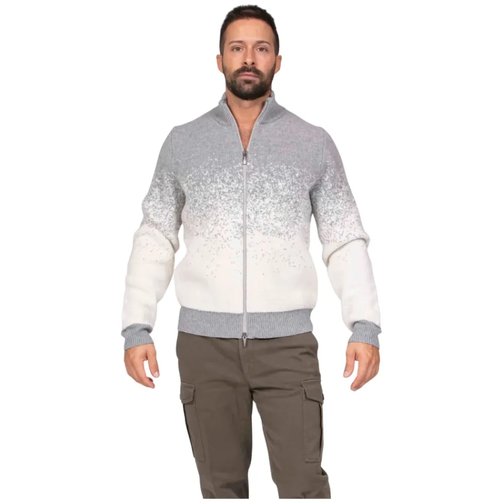 Heren Peserico Truien & Vesten^Maglia Full Zip 71n