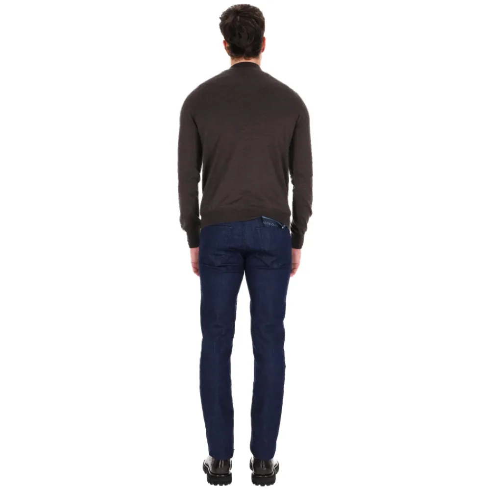 Heren Barba Maglia lupetto in lana merino extrafine