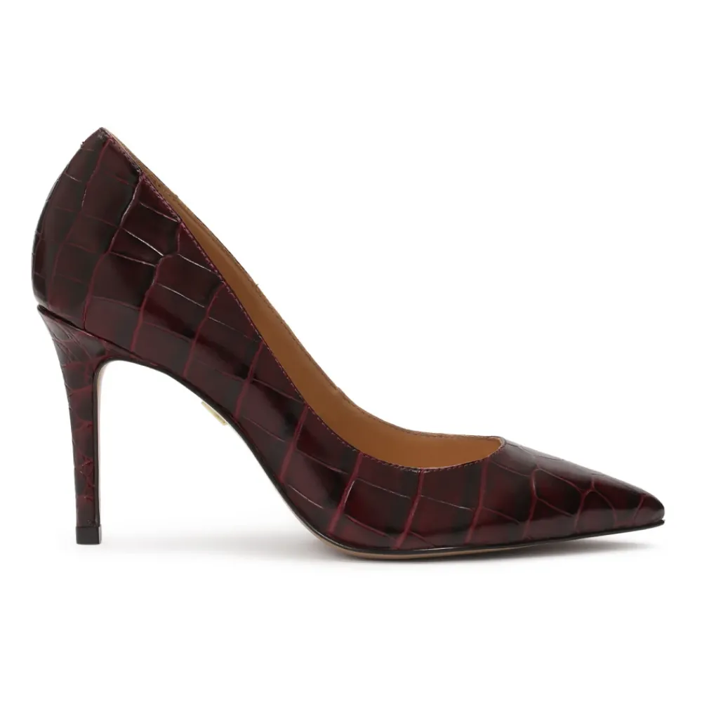 DAMES Kazar Pumps^Maroon schaduw croco patroon pompen