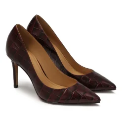 DAMES Kazar Pumps^Maroon schaduw croco patroon pompen