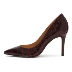 DAMES Kazar Pumps^Maroon schaduw croco patroon pompen
