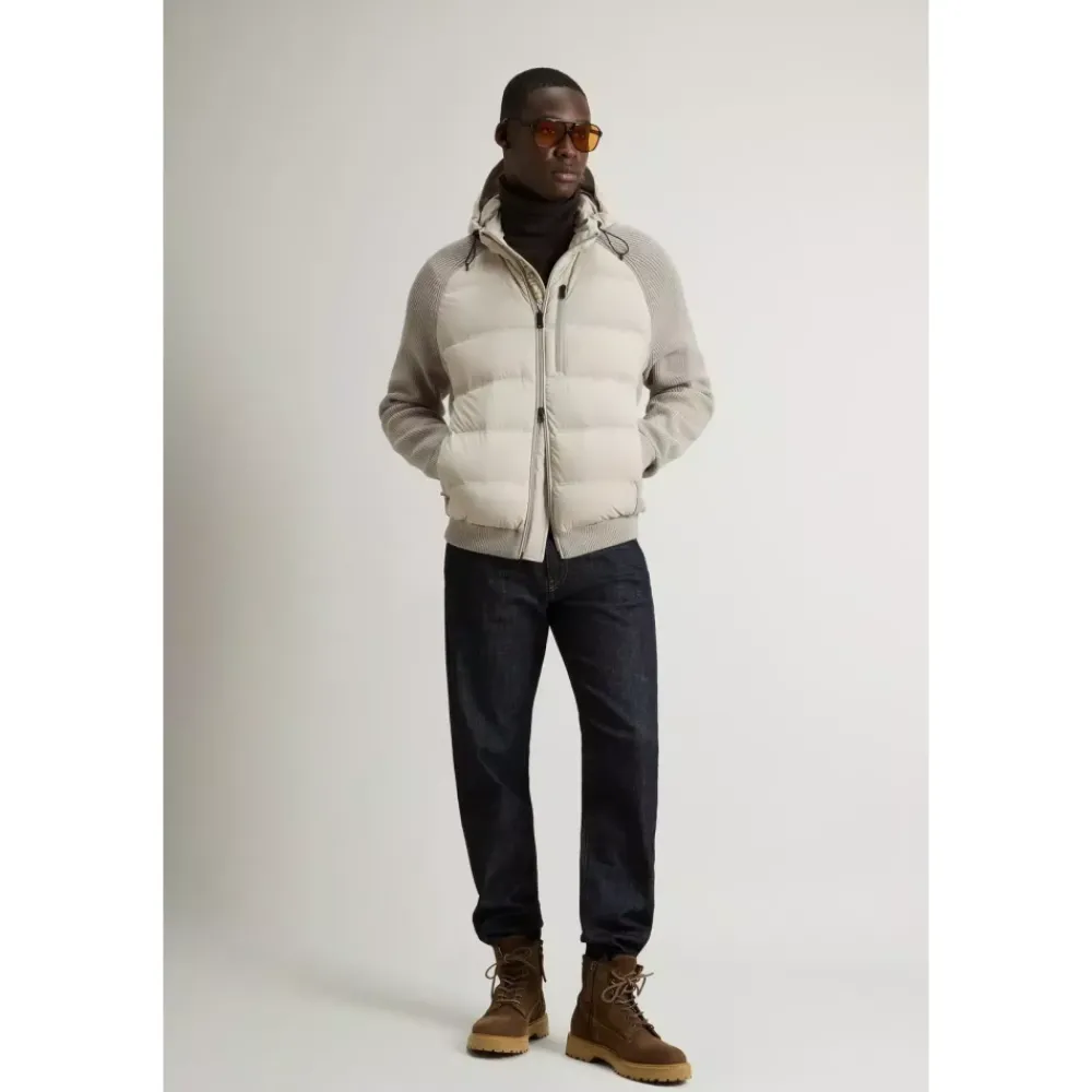 Heren Woolrich Matt Stretch Hybrid Jacket