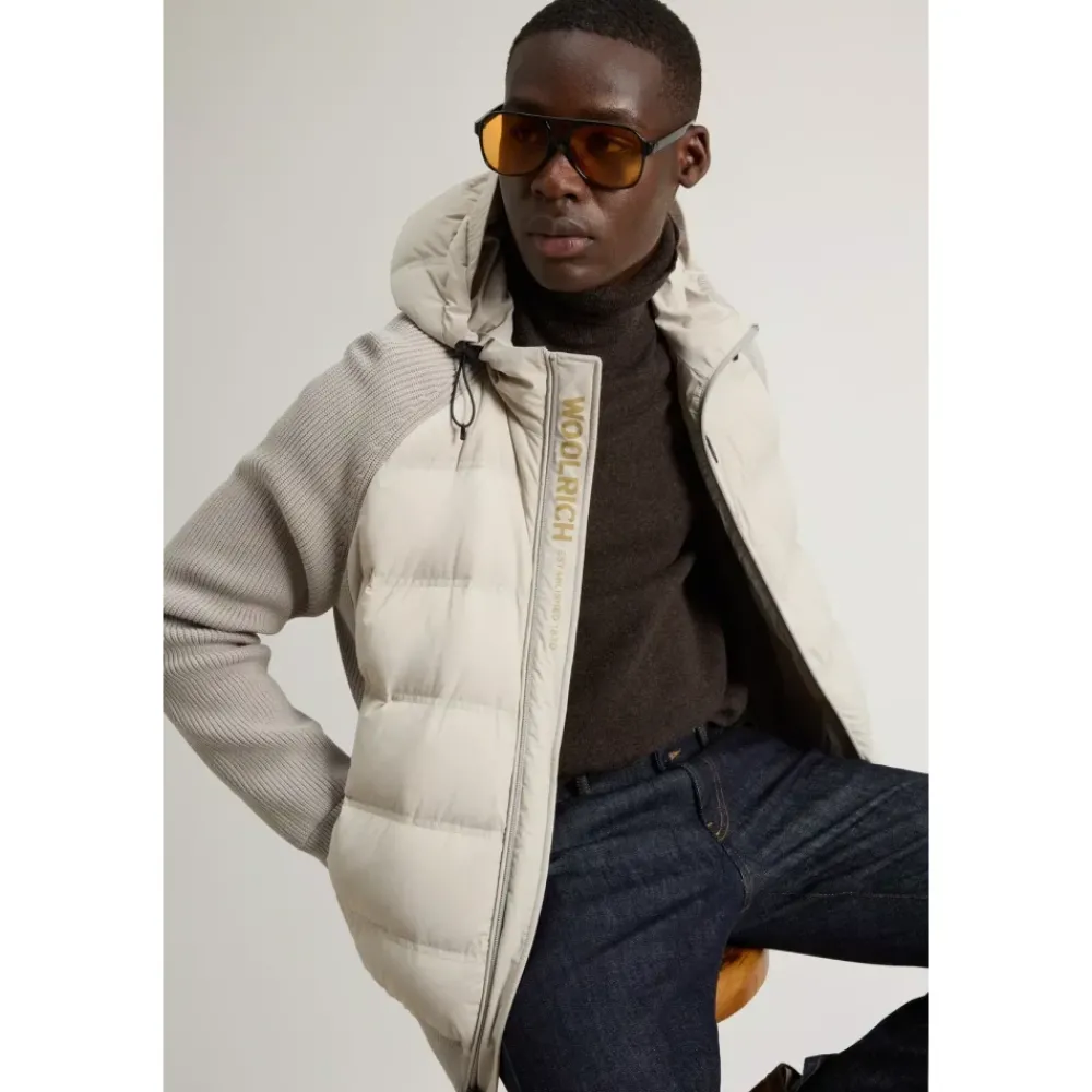 Heren Woolrich Matt Stretch Hybrid Jacket