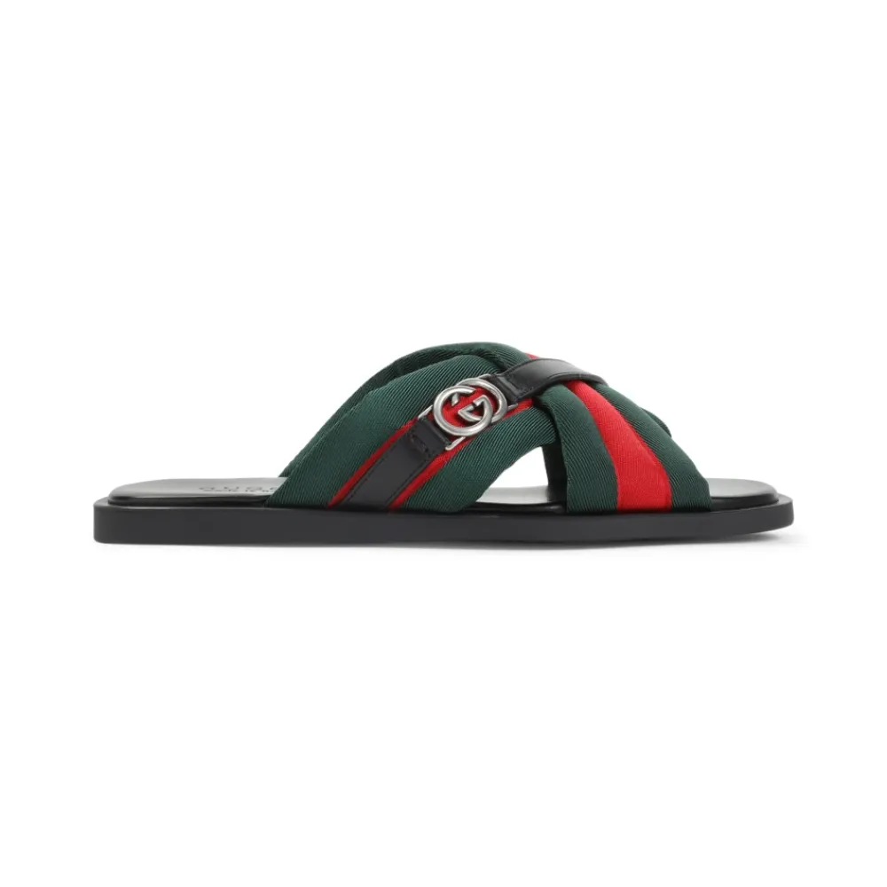 Heren Gucci Slippers^Maverik Polyamide Sandalen