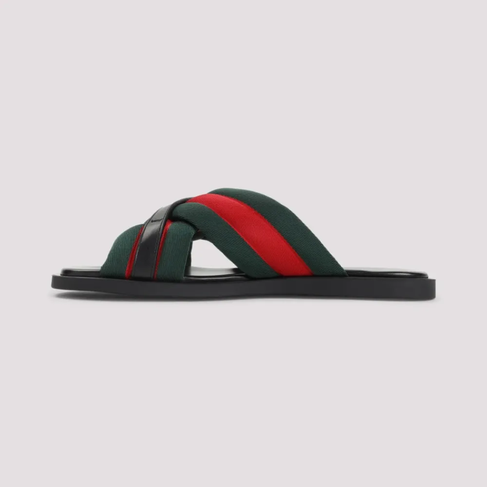 Heren Gucci Slippers^Maverik Polyamide Sandalen