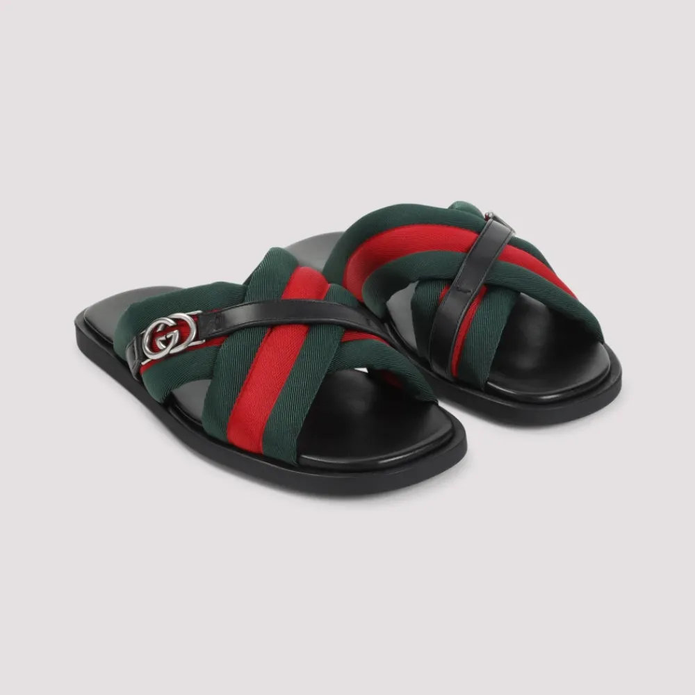 Heren Gucci Slippers^Maverik Polyamide Sandalen