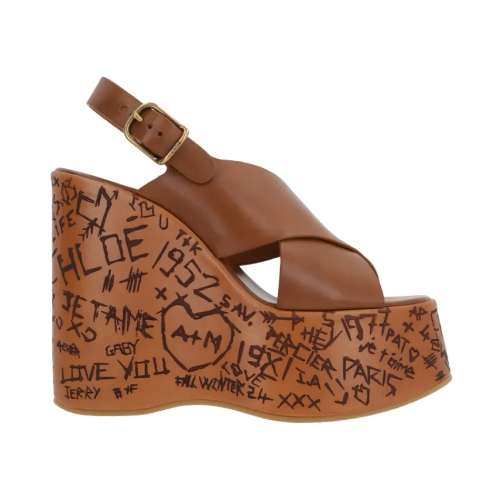 DAMES Chloé Sleehakken^Maxime Wedge Sandalen