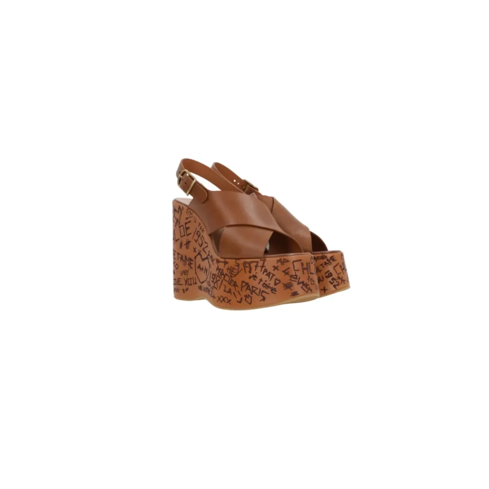 DAMES Chloé Sleehakken^Maxime Wedge Sandalen