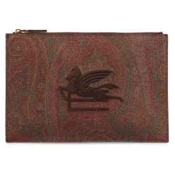 DAMES Etro Clutches^Medium Arnica Pouch met Pegaso Detail