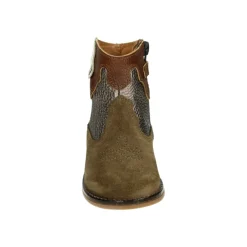 Develab Laarzen^Meisjes Korte Laarzen Taupe Leer Nubuck