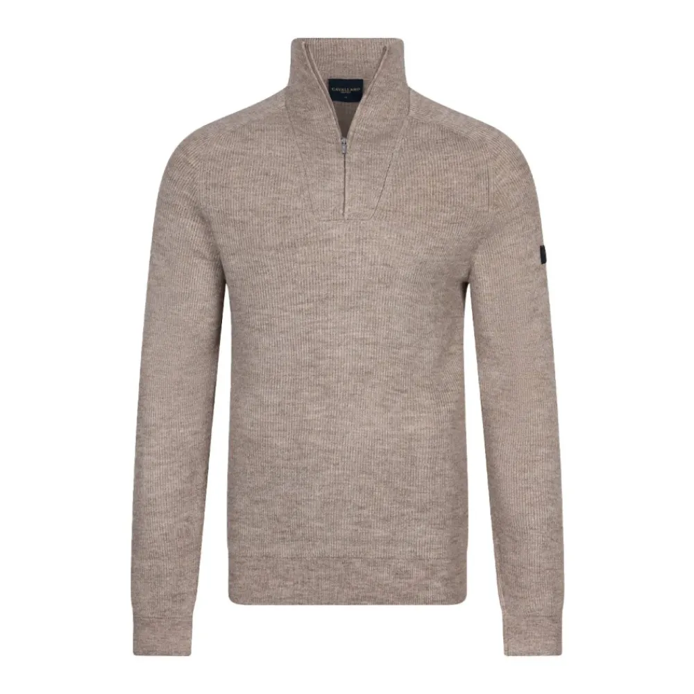 Heren Cavallaro Truien & Vesten^Melange Half Zip Pullover