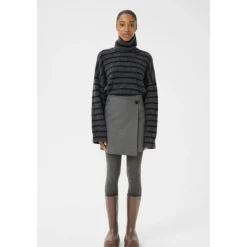 DAMES Gestuz Melange Omslagrok - Donker