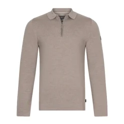 Heren Cavallaro Shirts^Merino Lange Mouw Zip Polo