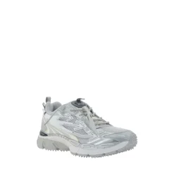 Heren Off White Mesh & Leren Rits Sneakers